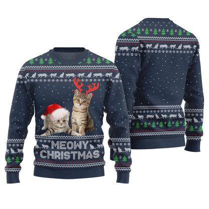 Meowy Christmas Custom Pet Ugly Sweater