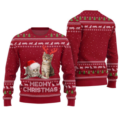 Meowy Christmas Custom Pet Ugly Sweater