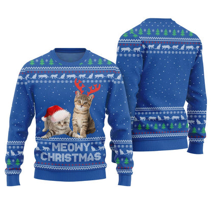 Meowy Christmas Custom Pet Ugly Sweater