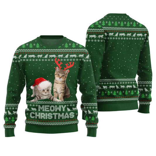Meowy Christmas Custom Pet Ugly Sweater