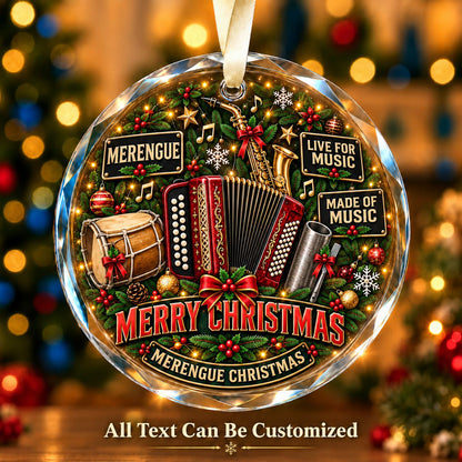 Merengue Personalized Glass Ornament | 5To9Vibe