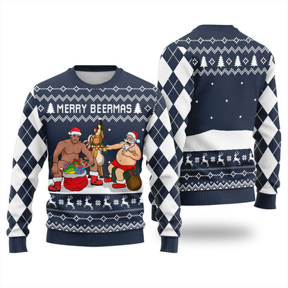 Merry Beermas Ugly Christmas Sweater