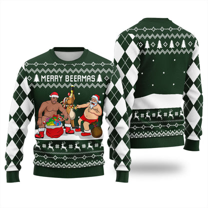 Merry Beermas Ugly Christmas Sweater