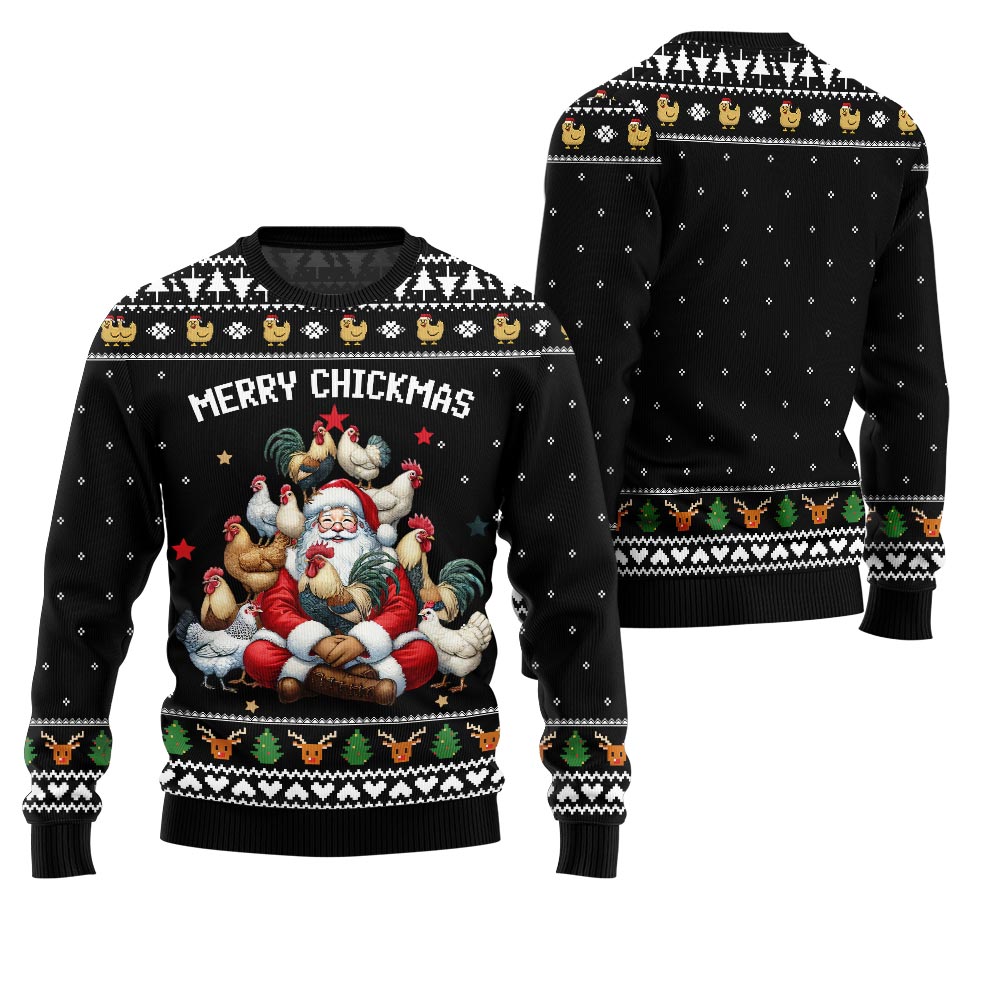 Merry Chickmas Ugly Sweater