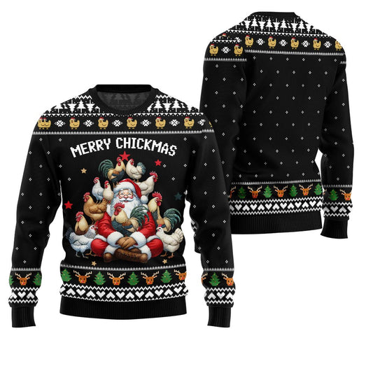 Merry Chickmas Ugly Sweater
