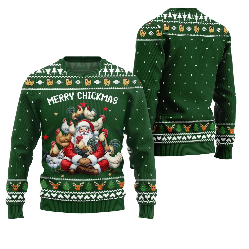 Merry Chickmas Ugly Sweater