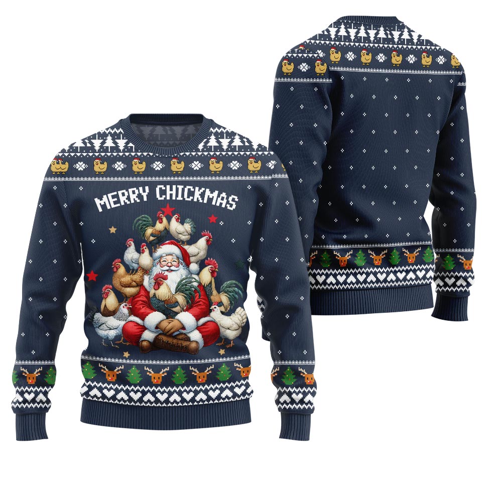 Merry Chickmas Ugly Sweater