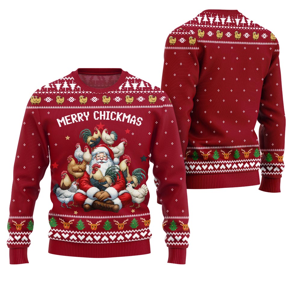 Merry Chickmas Ugly Sweater