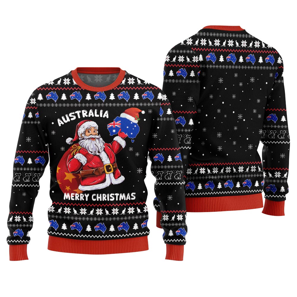 Merry Christmas Australia Santa Ugly Sweater