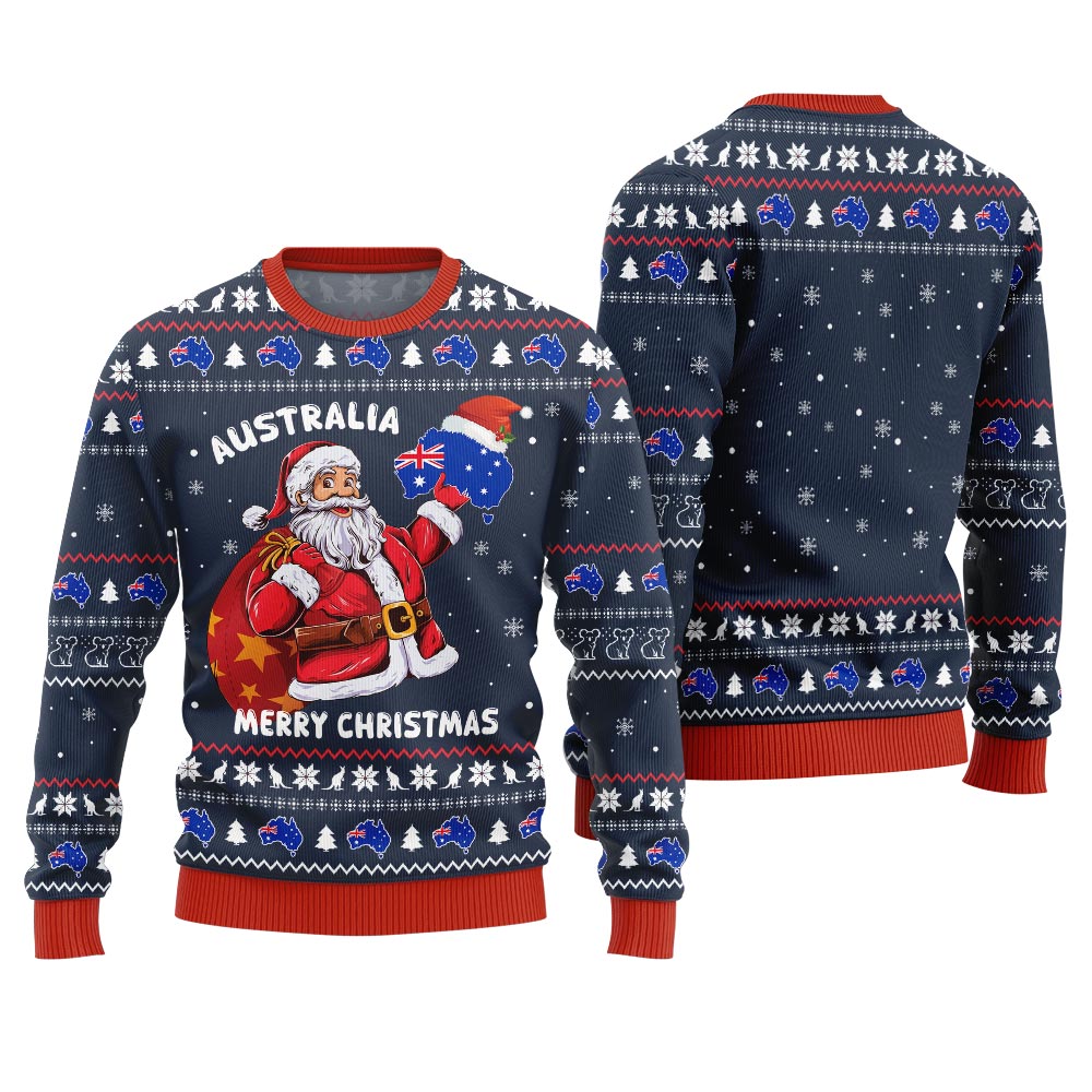 Merry Christmas Australia Santa Ugly Sweater