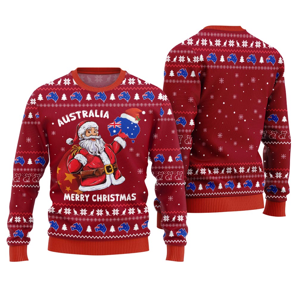 Merry Christmas Australia Santa Ugly Sweater