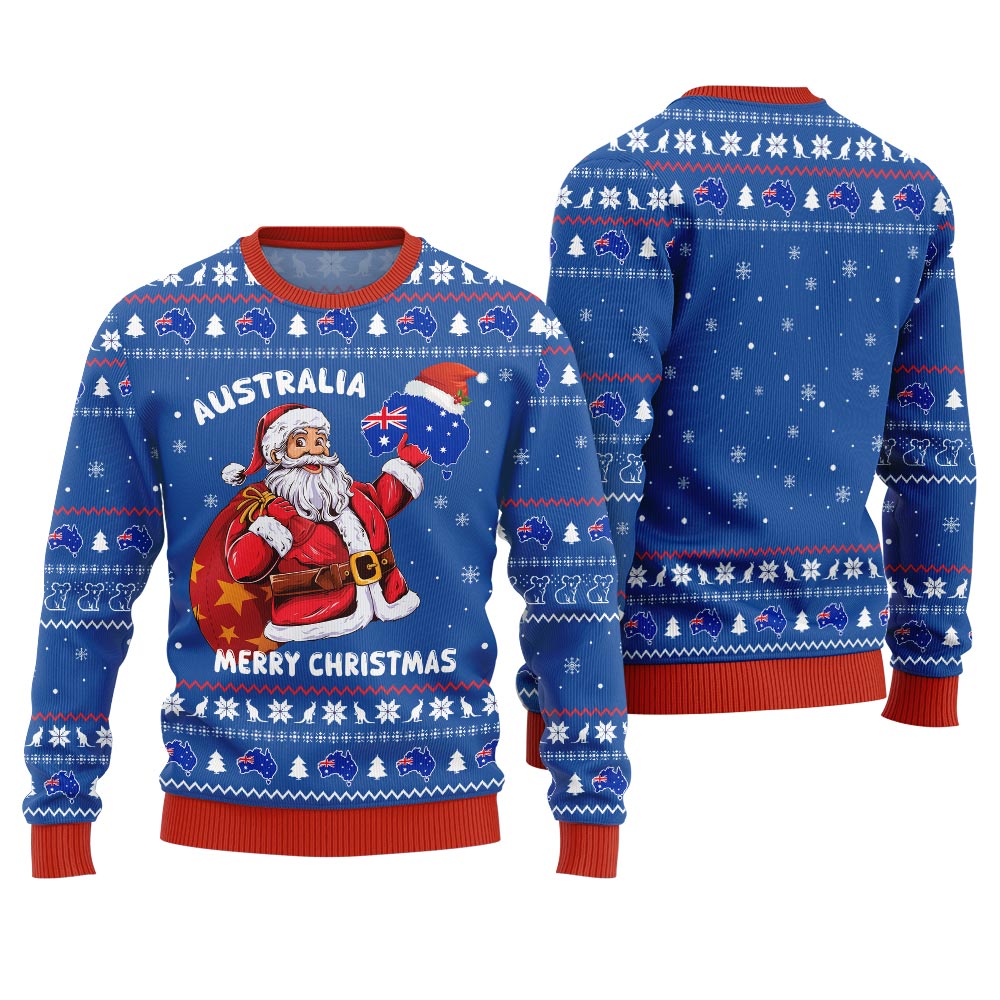 Merry Christmas Australia Santa Ugly Sweater
