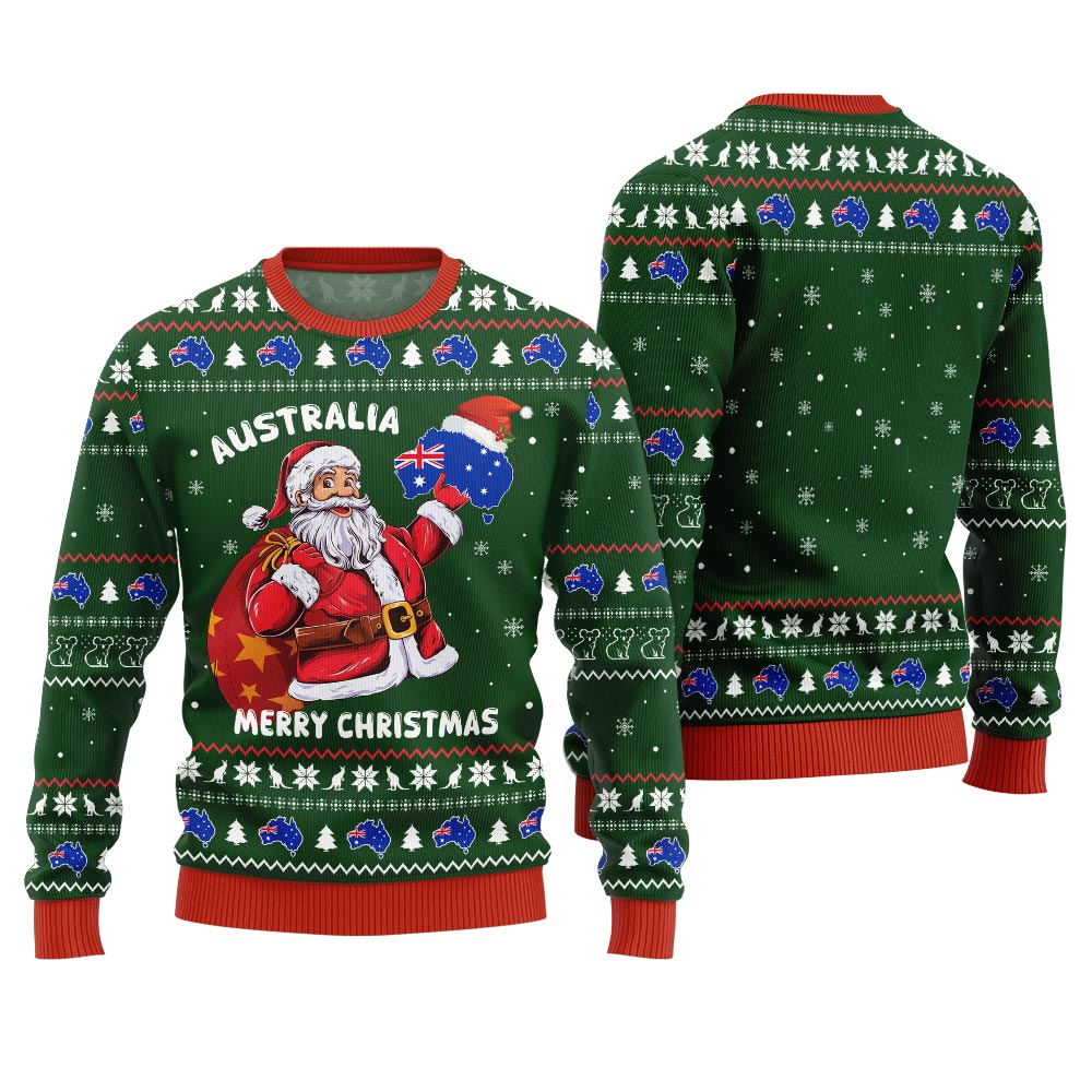 Merry Christmas Australia Santa Ugly Sweater