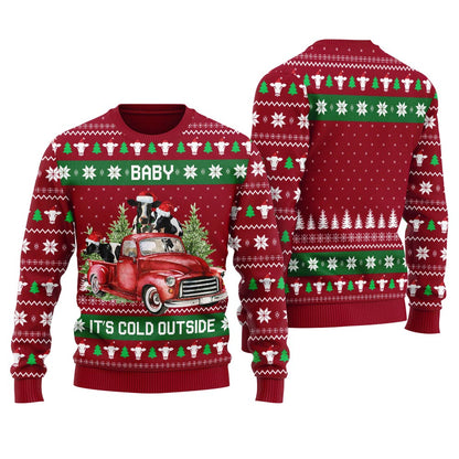 Merry Christmas Cow Ugly Sweater For Women