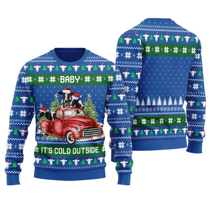 Merry Christmas Cow Ugly Sweater For Women