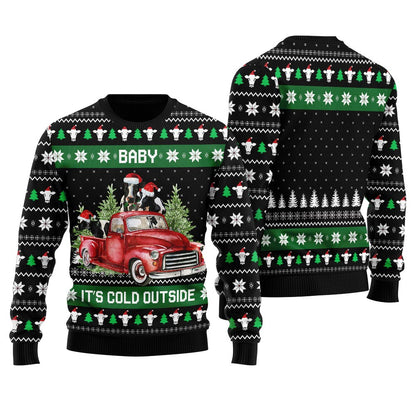 Merry Christmas Cow Ugly Sweater For Women