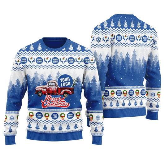 Merry Christmas Cusom Logo Women's Ugly Sweater