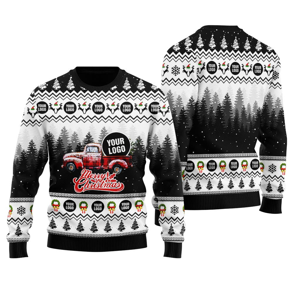 Merry Christmas Cusom Logo Women's Ugly Sweater