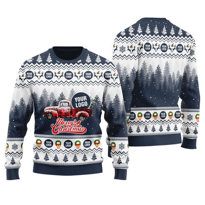 Merry Christmas Cusom Logo Women's Ugly Sweater