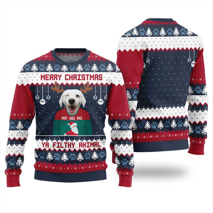 Merry Christmas Custom Dog Dace Womens Ugly Christmas Sweater