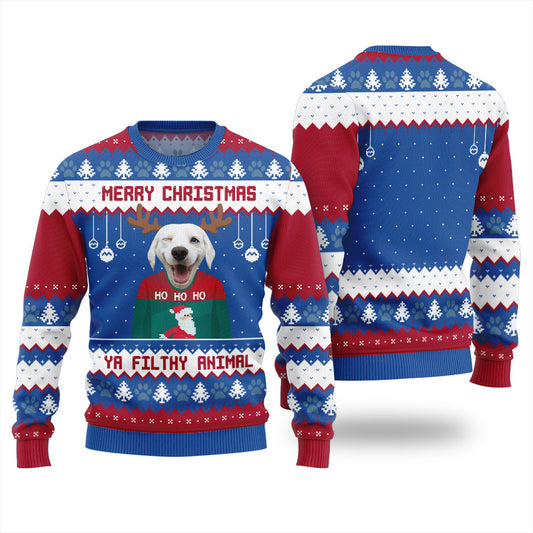 Merry Christmas Custom Dog Mens Xmas Sweaters