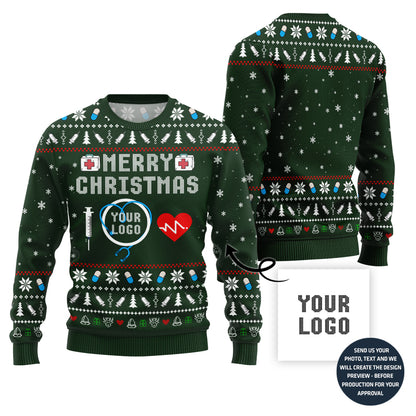 Merry Christmas Custom Ugly Xmas Sweater For Nurse