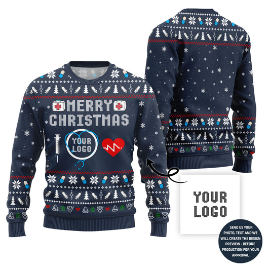 Merry Christmas Custom Ugly Xmas Sweater For Nurse