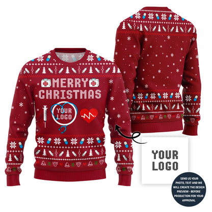 Merry Christmas Custom Ugly Xmas Sweater For Nurse