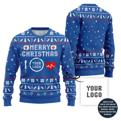 Merry Christmas Custom Ugly Xmas Sweater For Nurse