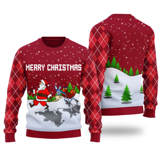 Merry Christmas Funny Santa Ugly Christmas Sweater