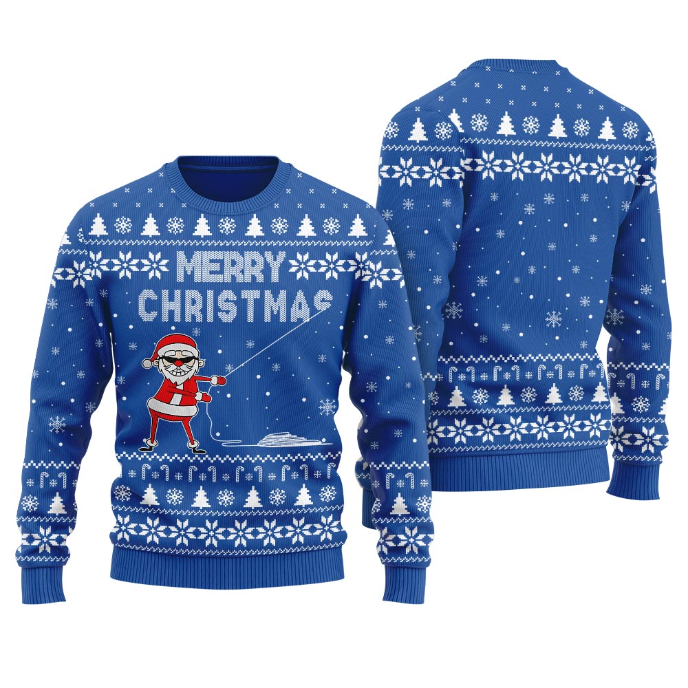 Merry Christmas Funny Santa Ugly Christmas Sweater For Women