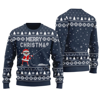 Merry Christmas Funny Santa Ugly Christmas Sweater For Women