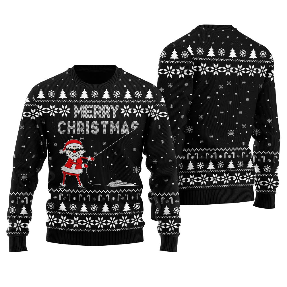 Merry Christmas Funny Santa Ugly Christmas Sweater For Women