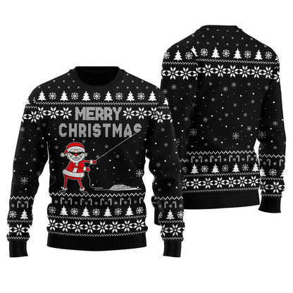 Merry Christmas Funny Santa Ugly Christmas Sweater For Women