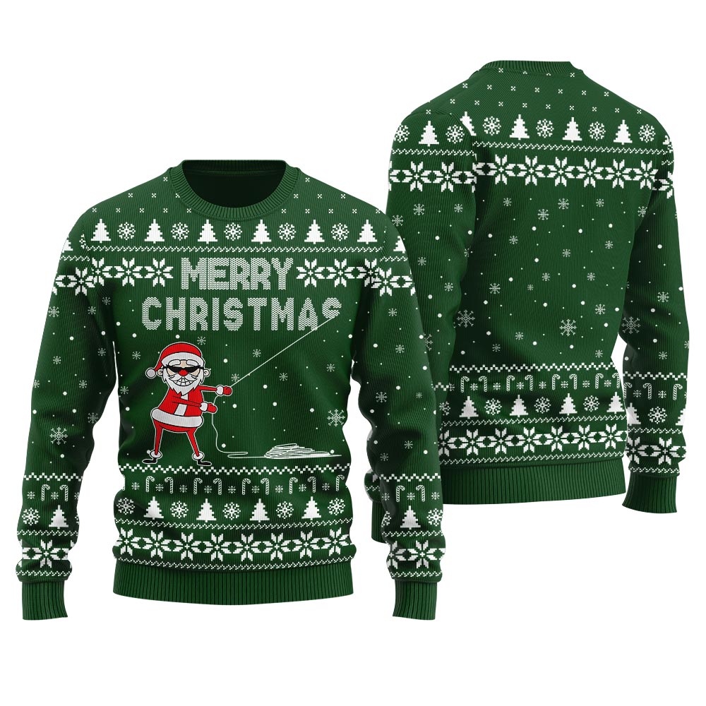 Merry Christmas Funny Santa Ugly Christmas Sweater For Women