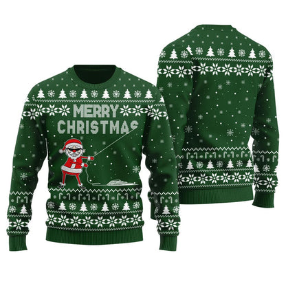 Merry Christmas Funny Santa Ugly Christmas Sweater For Women