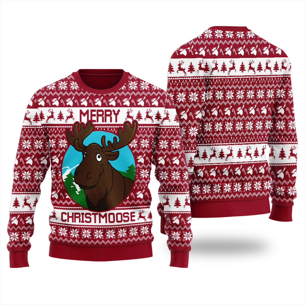 Merry Christmas Moose Ugly Christmas Sweater
