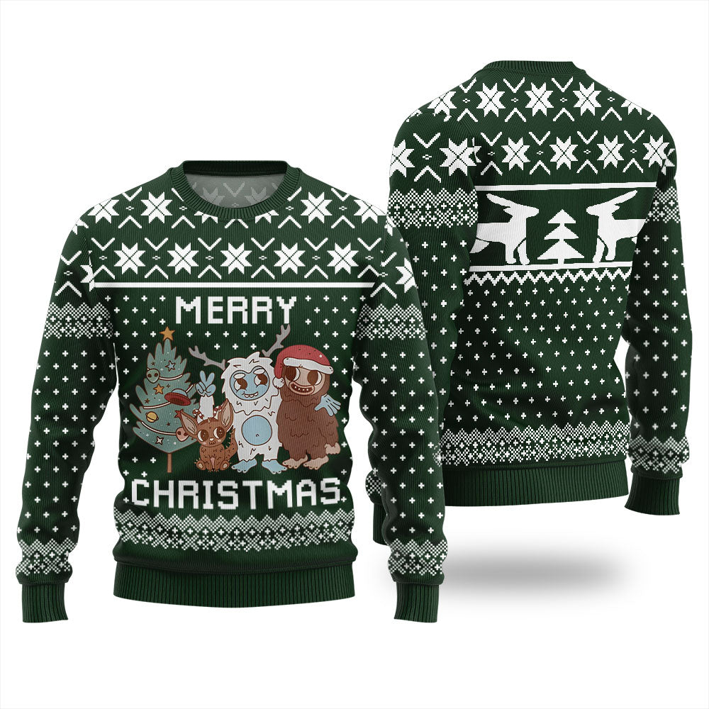 Merry Christmas Night Creatures Ugly Sweater