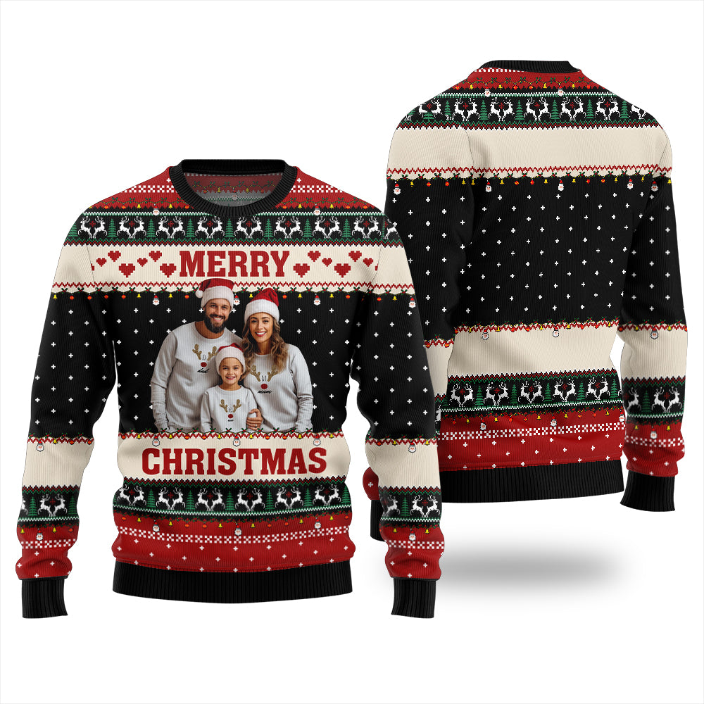 Merry Christmas Personalized Face Ugly Sweater