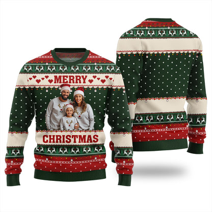 Merry Christmas Personalized Face Ugly Sweater