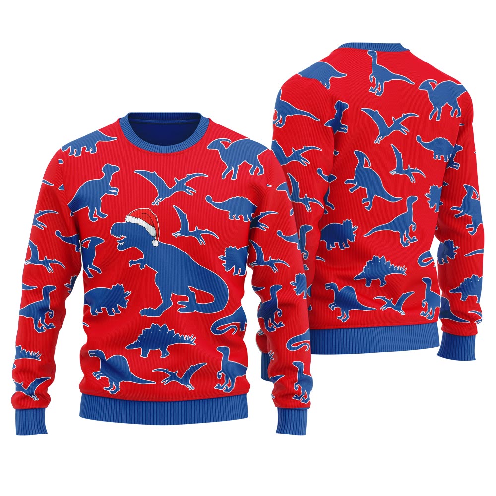 Merry Christmas T-Rex Ugly Christmas Sweater