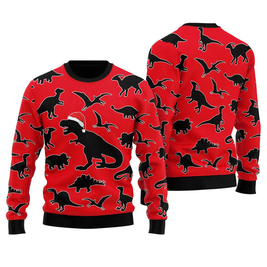 Merry Christmas T-Rex Ugly Christmas Sweater For Women