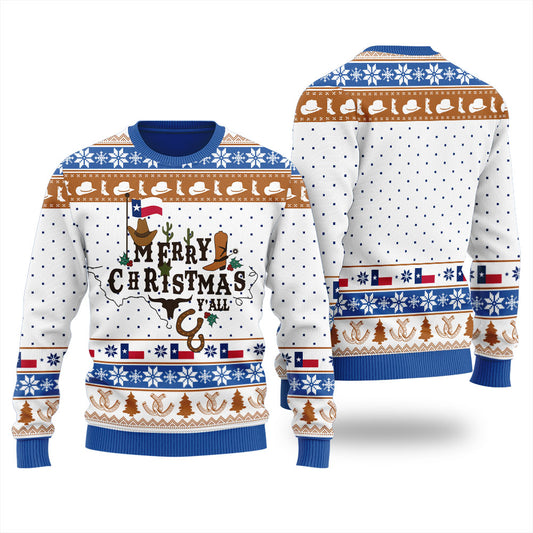 Merry Christmas Texas Men's Ugly Sweater