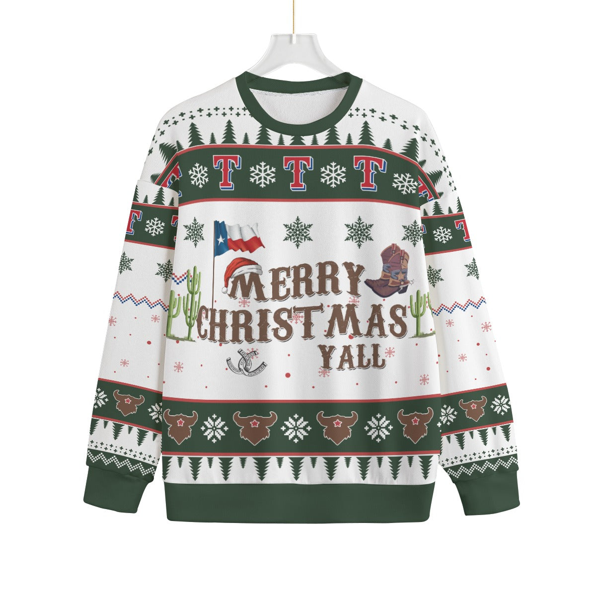 Merry Christmas Texas Women's Plus Size Ugly Christmas Sweater