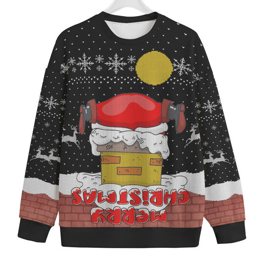 Merry Christmas Upside Down Plus Size Christmas Sweater