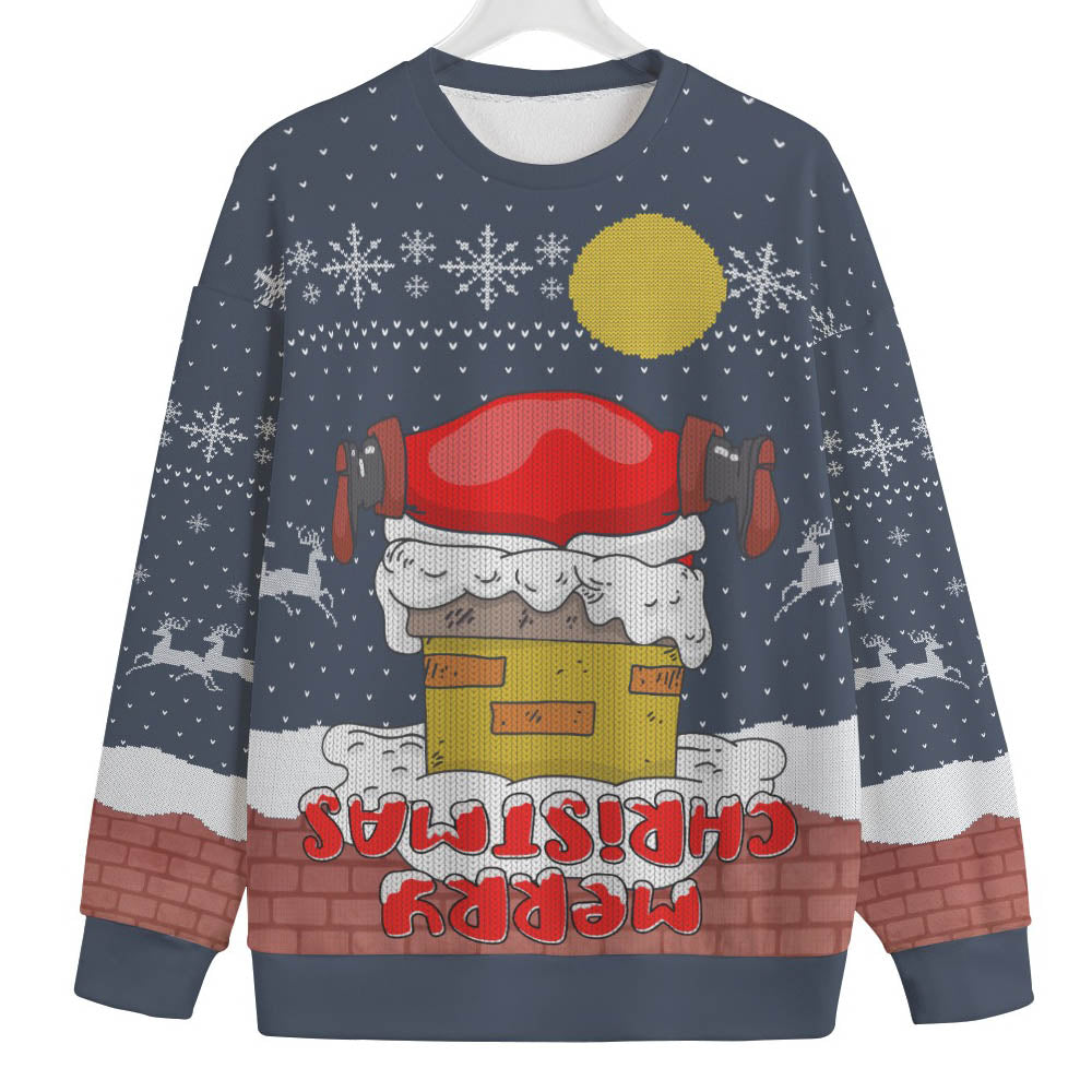 Merry Christmas Upside Down Plus Size Christmas Sweater