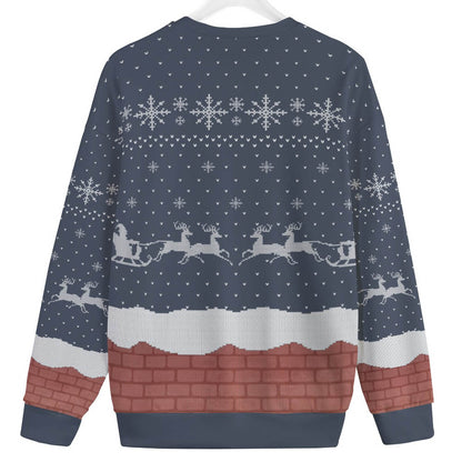 Merry Christmas Upside Down Womens Plus Ugly Christmas Sweater