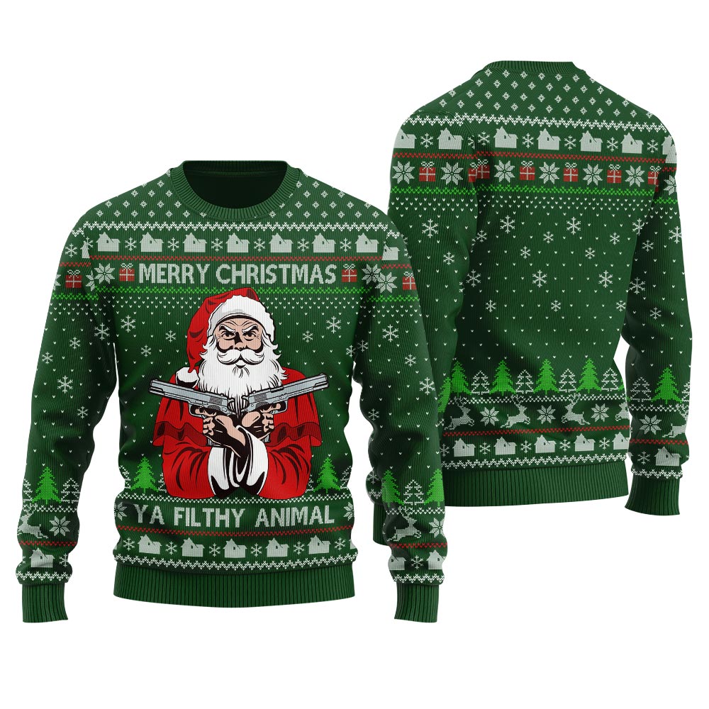 Merry Christmas Ya Filthy Animal Christmas Sweater Women