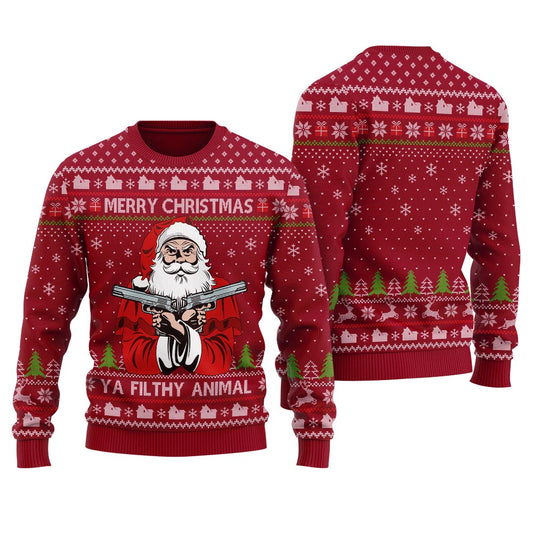 Merry Christmas Ya Filthy Animal Christmas Sweater Women