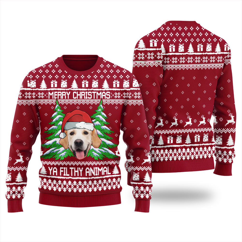 Merry Christmas Ya Filthy Animal Custom Ugly Sweater